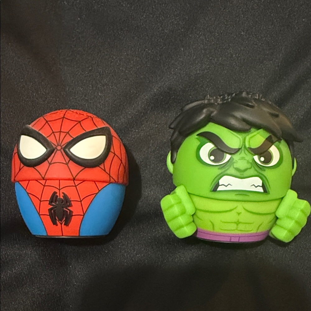 Bitty Boomers Marvel Spider-Man and Hulk Bluetooth speakers